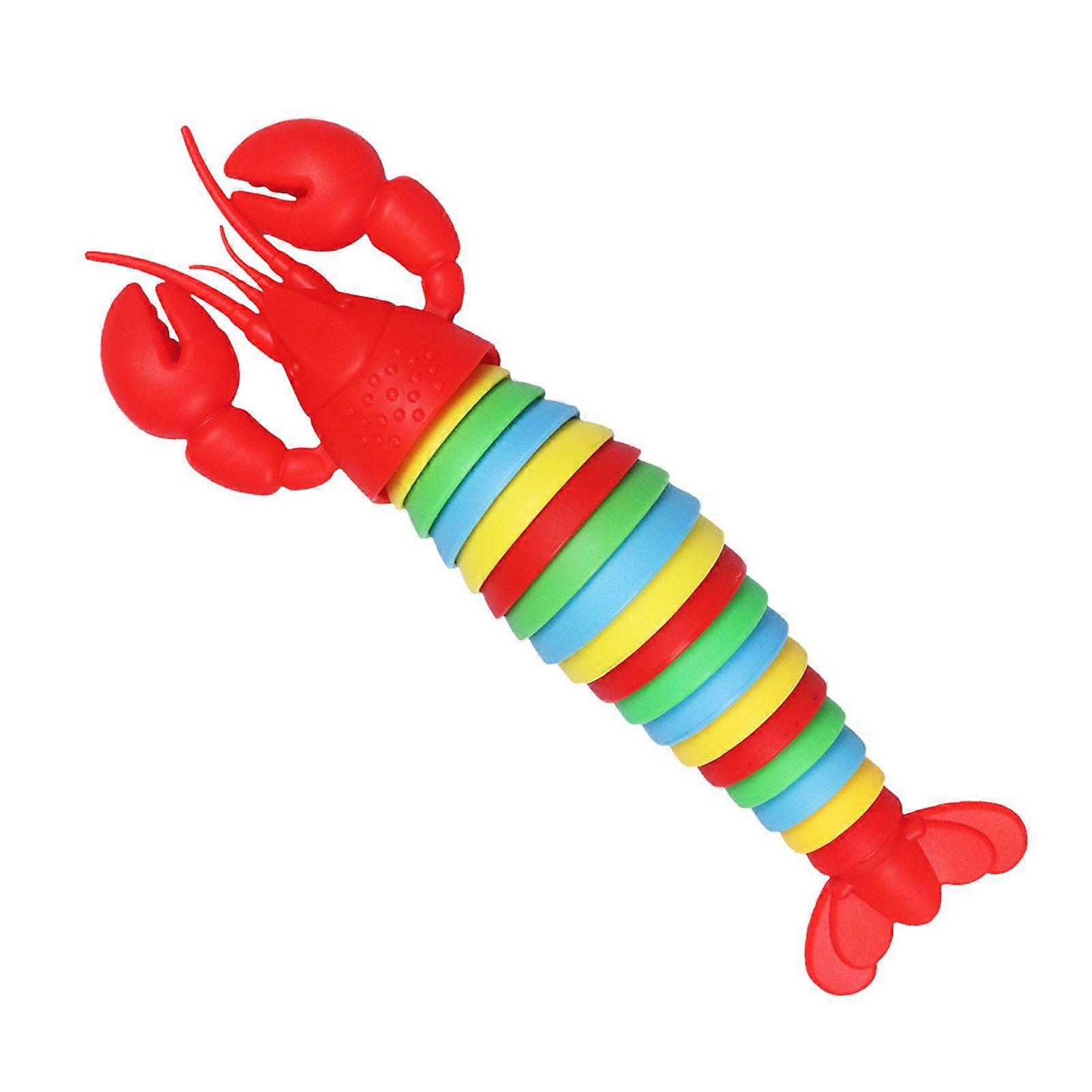3D Lobster Fingertip Toy Colorful Simulated Anxiety Relief Lobster Sensory Decompression Toy Red Head