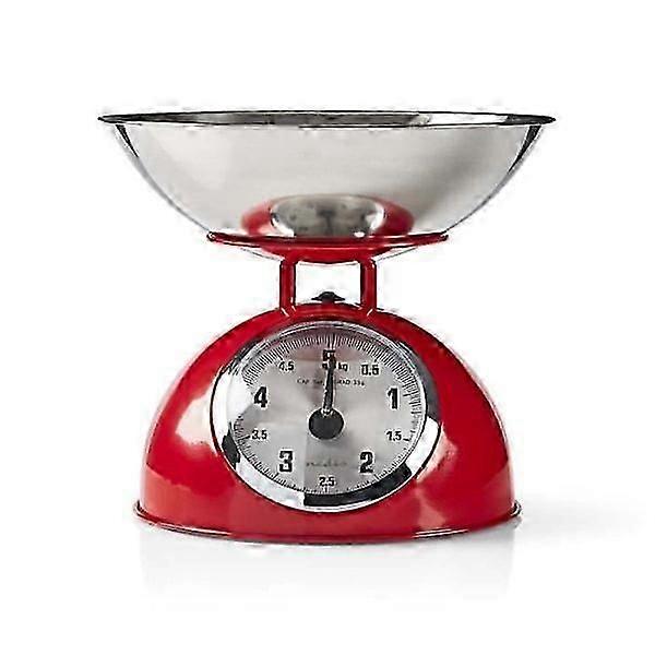 Retro kitchen scale | Analog | Metal | ALPEXE-390 red button Cs