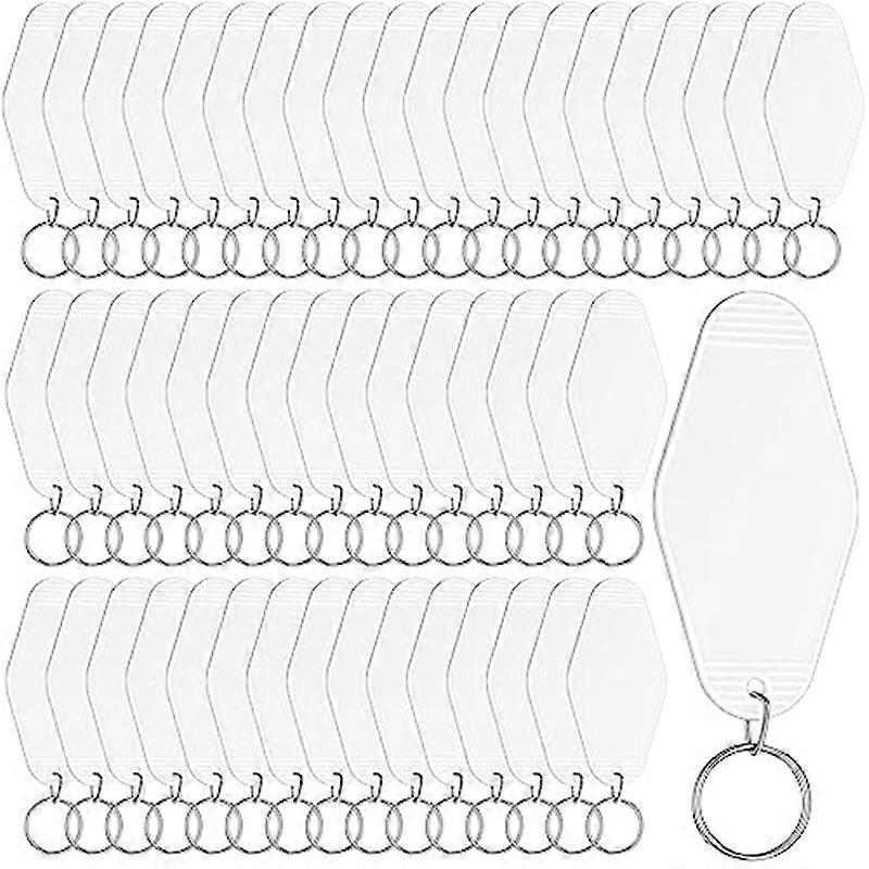 50 Pcs Motel Keychain Blank Sublimation for DIY Crafts Ornament C