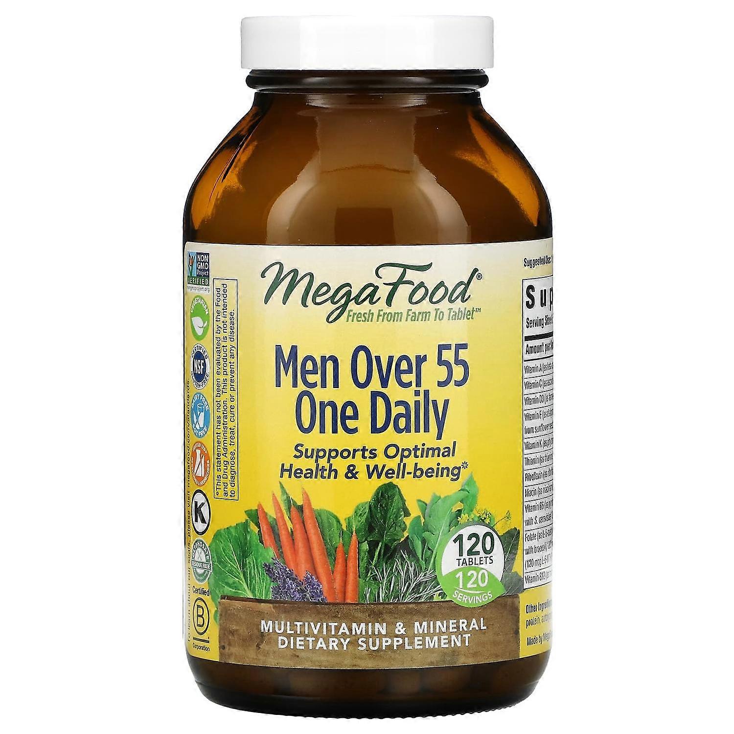 MegaFood, Men Over 55 One Daily, 120 Tablets