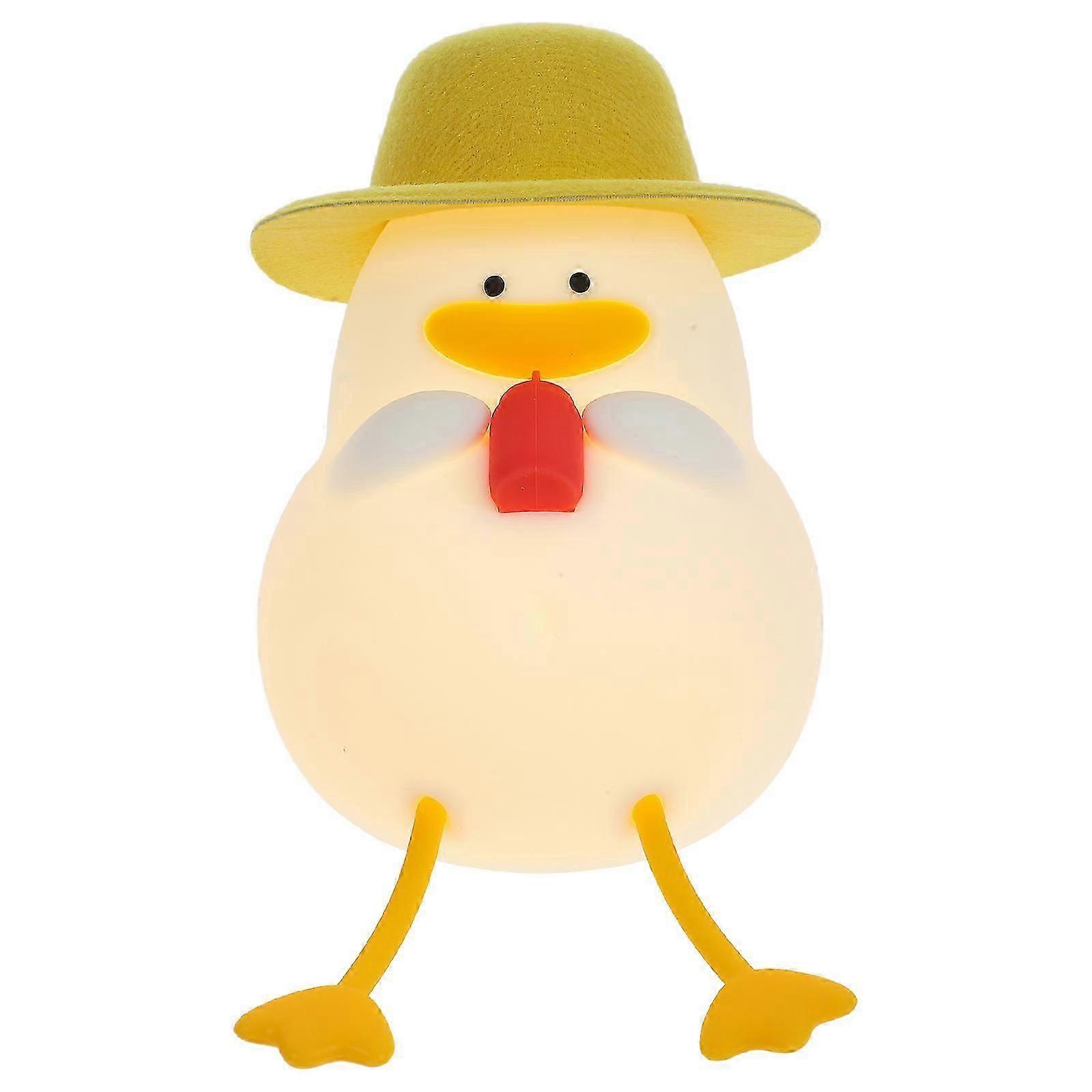Table Lamp Cartoon Duck Night Lamp Abs Material Protect Eyes Night Use 1Set