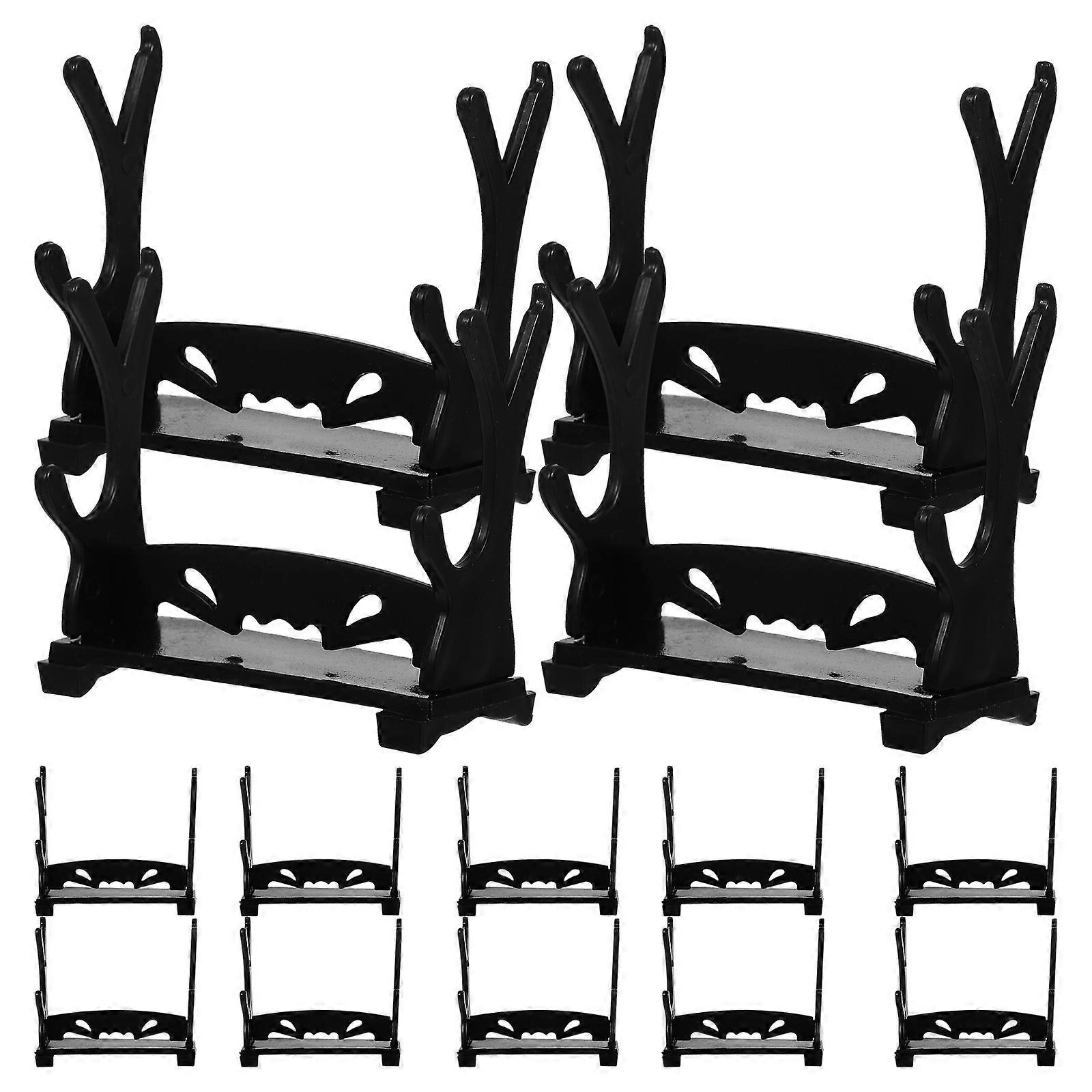 Black Plastic Sword Stand Display for Toy with 80Pcs Capacity