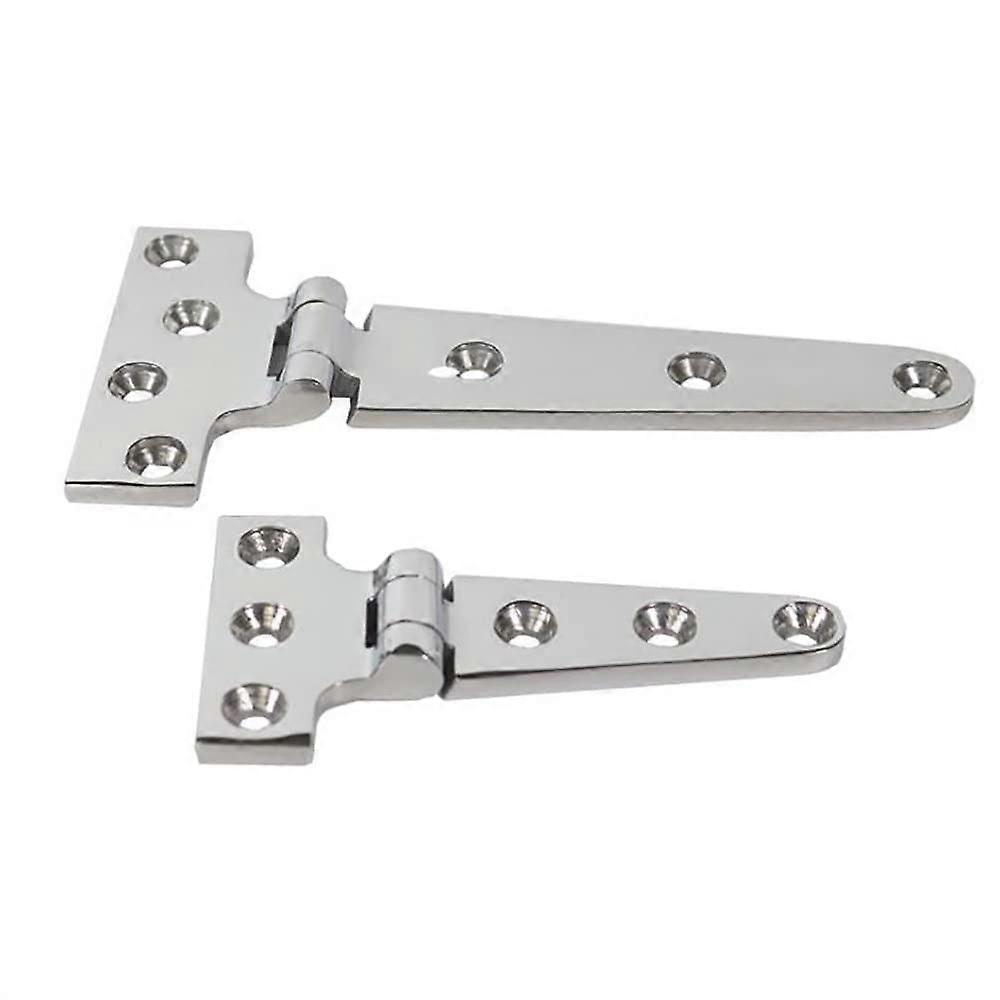 Stainless Steel Universal Window Hinge 100x54x4.8mm T Shape Flush Mount Cabinet Replacement Door Hardware