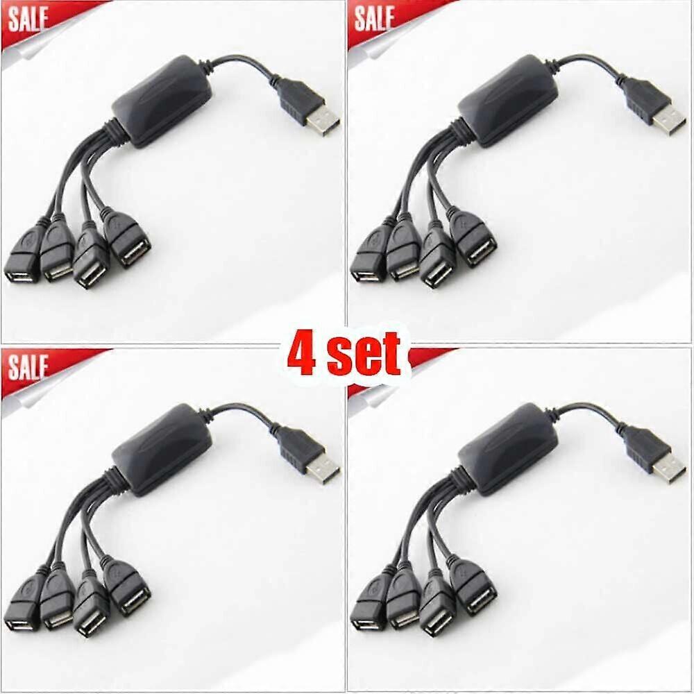 4XUSB 4 Port 2.0 High Speed Hub Octopus Splitter 480 Mbps for PC Laptop Notebook
