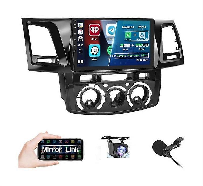Radio for Toyota Fortuner Hilux 2005-2014 Android Carplay GPS Stereo