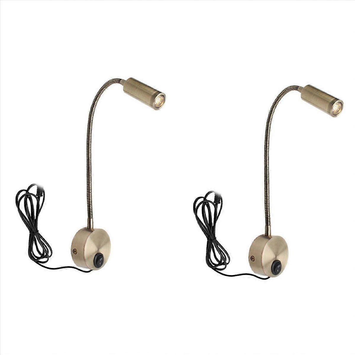 Wall-Mounted Reading Lamp Wall Lamp (Gold EU Plug)