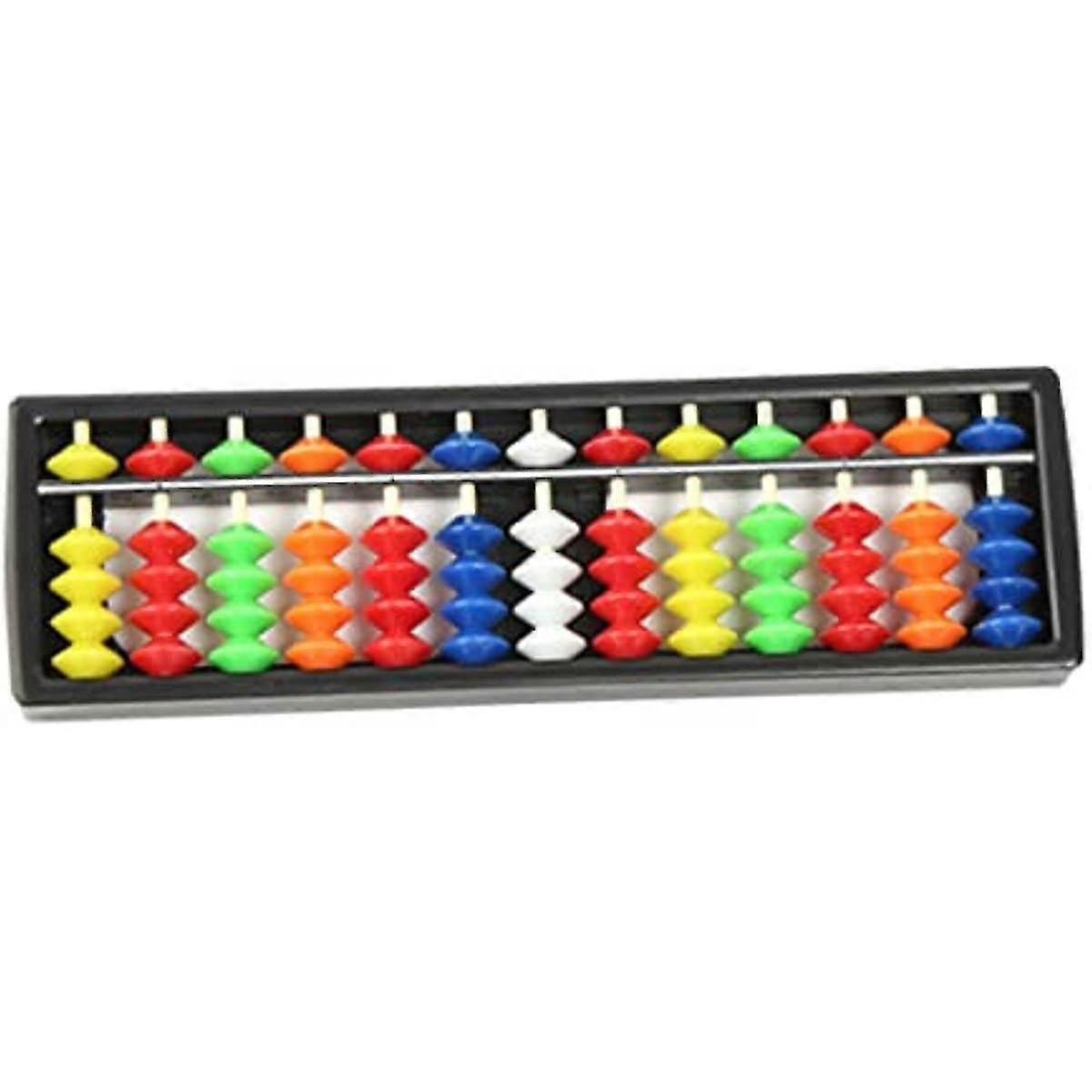 Plastic Abacus Arithmetic Soroban Calculating Tool 13 Rods with Colorful Beads Great Educational Tool for Kids 1pc Plastic Abacus Arithmetic