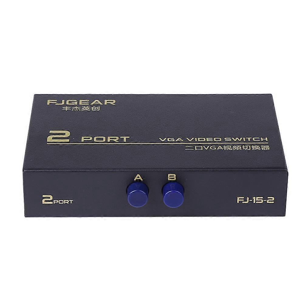 husxh 130MHz 1 to 2 Monitor Switch VGA Video Splitter Converter Adapter Box