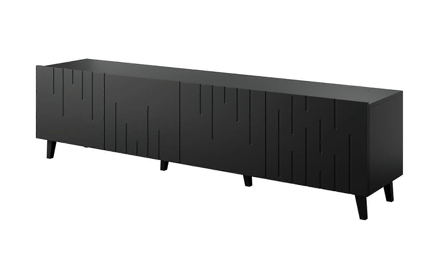 Mueble Rtv Bari 200x42x52 Negro Mate