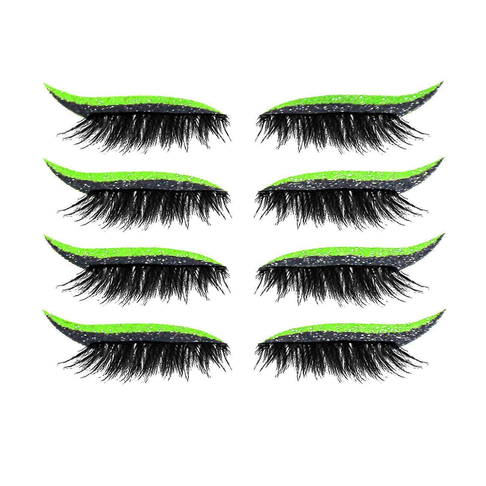 25-26 Reusable Eyelashes And Eyeliner Stickers, Eyeliner With Eyelashes S...