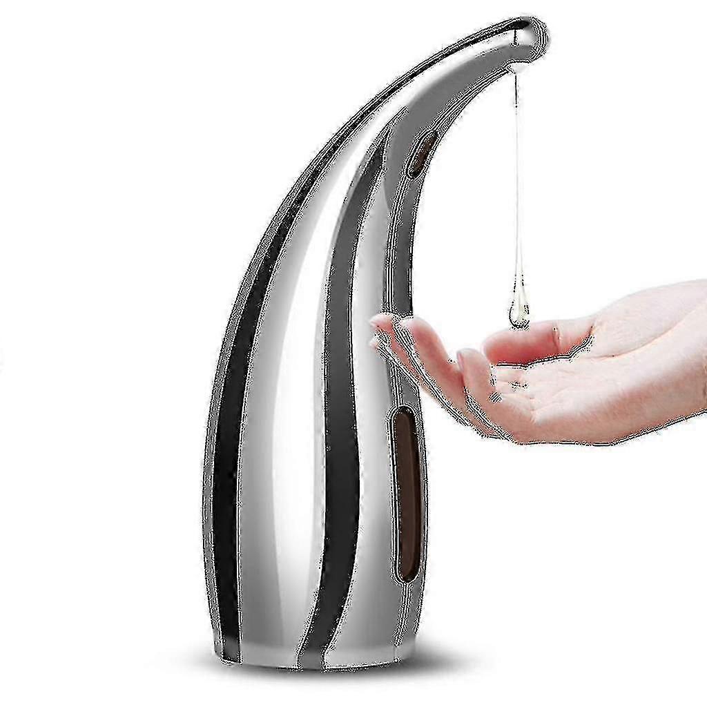 Silver soap dispenser 300ml - automatic infrared compatible with kitchens