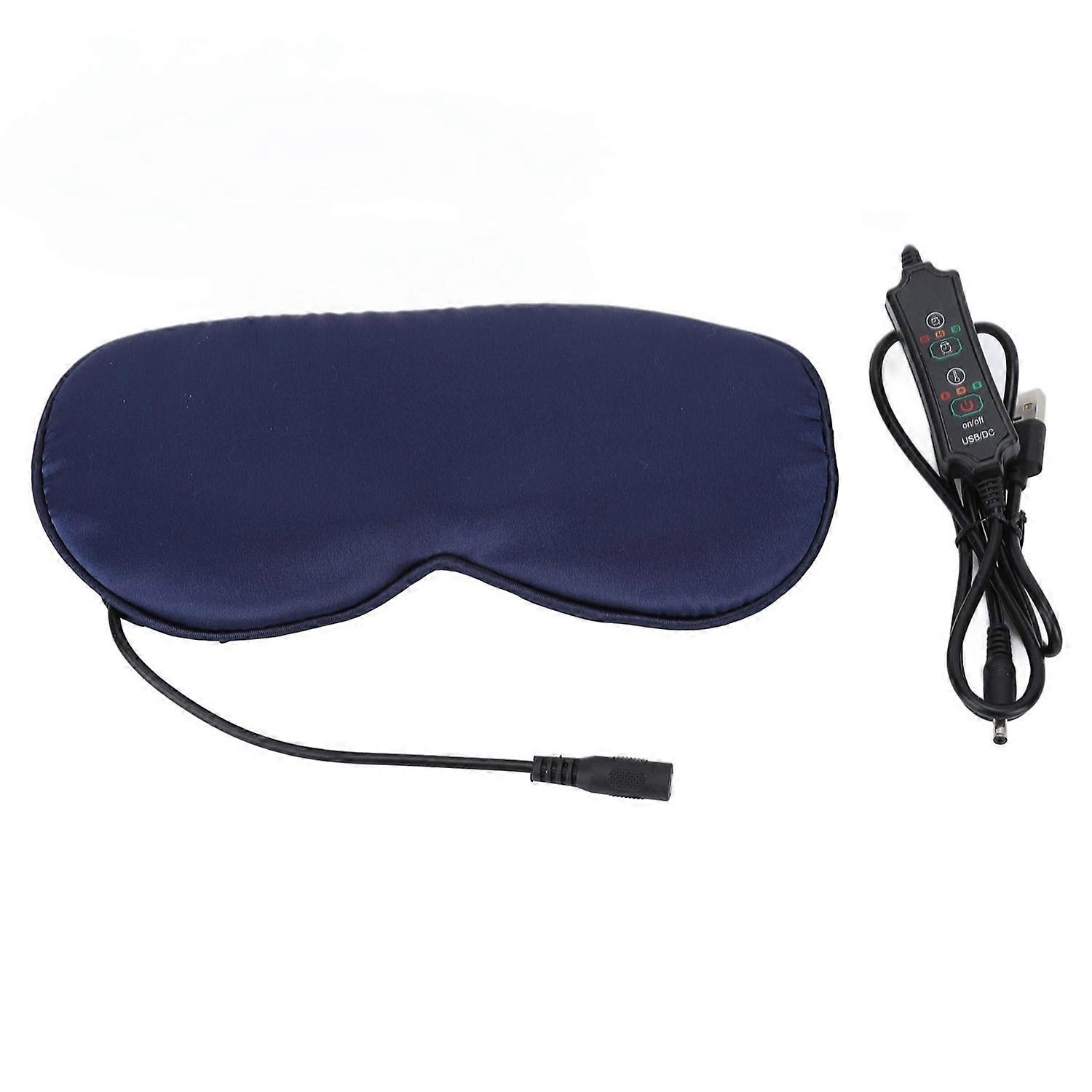 Heated Eye Mask Temperature Timer Control 3 Speeds Adjustment Stress Relief Silk USB Sleep Heating E