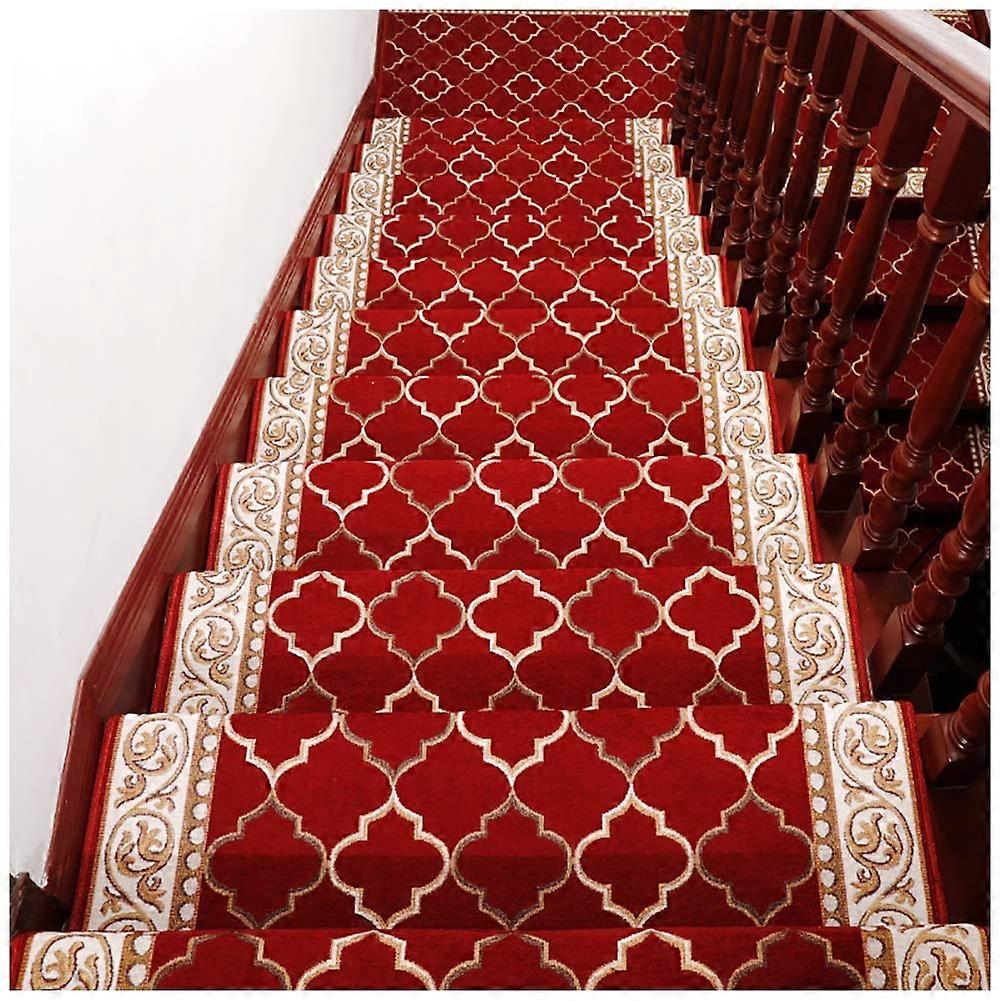 Carpet Stair Treads NonSlip 5Piece Set Polyester Fiber Material Durable EcoFriendly No Glue Marks Glue Won't Fail After Washing