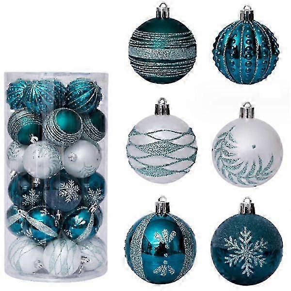 6cm/30pcs Christmas Tree Ornaments Painted Christmas Tree Balls Christmas Tree Pendant for Crafts Christmas Holiday