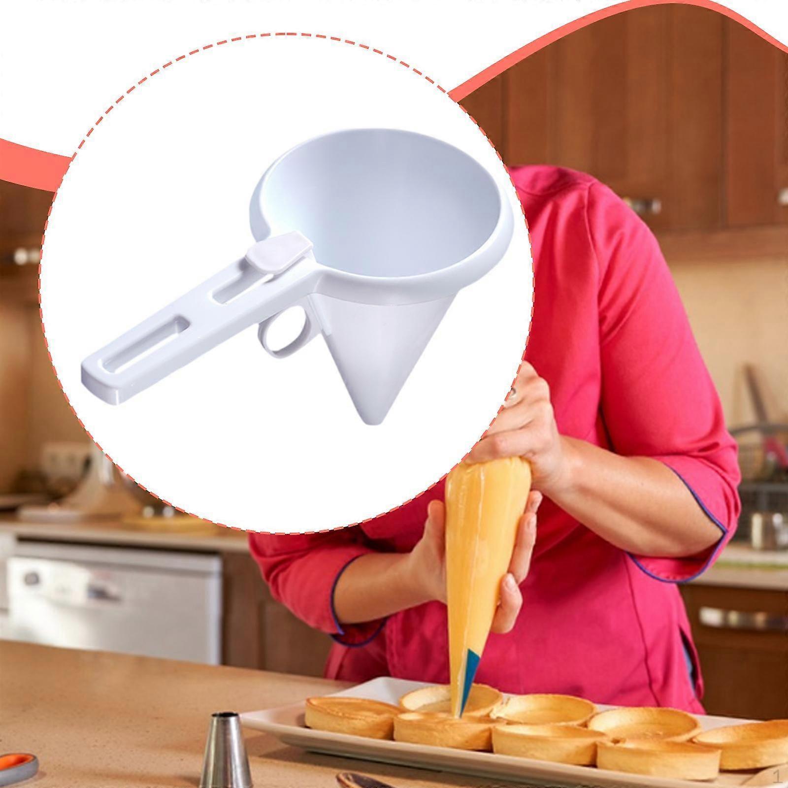 Batter Dispenser Handheld Measuring Funnel, Accessory for Cupcakes Icing Candy Transferring Tool