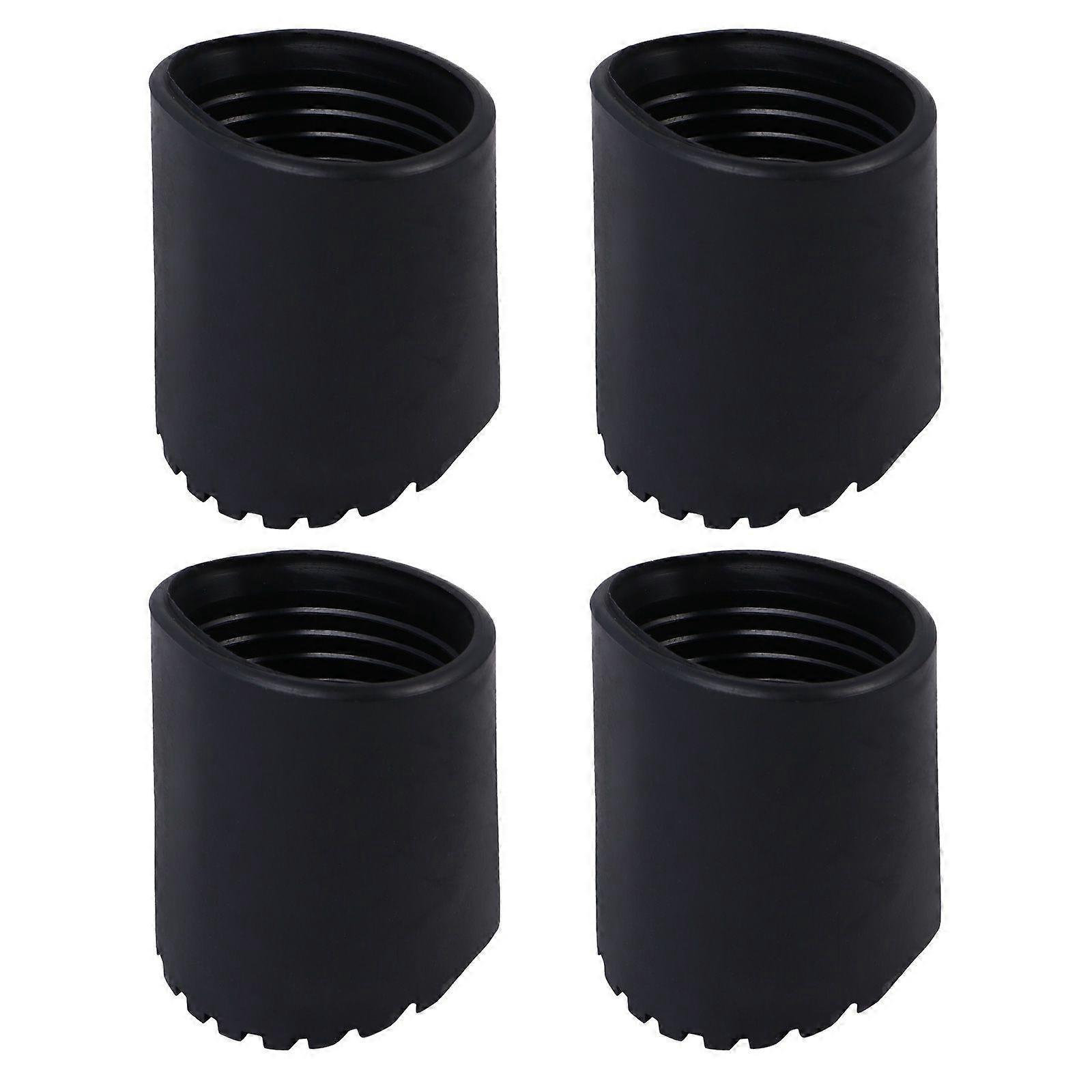 4 قطع دائم غير زلات سلم المطاط قدم حصيرة خطوة سلم وسادة القدم (مستديرة)