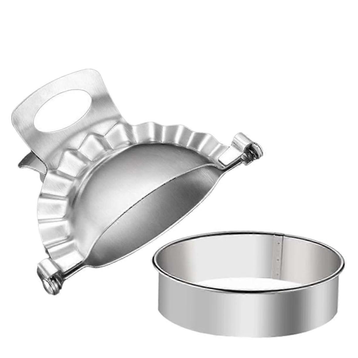 Dumpling Making Tool 2Piece Stainless Steel Dumpling Skin Mold Press For Home Kitchen DIY