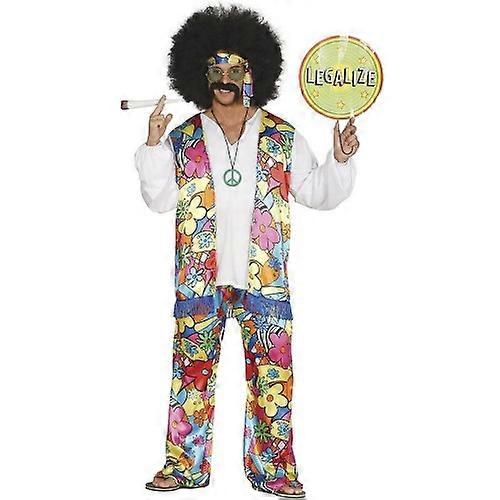 Fiestas Guirca Mens Hippie Rainbow Costume Set