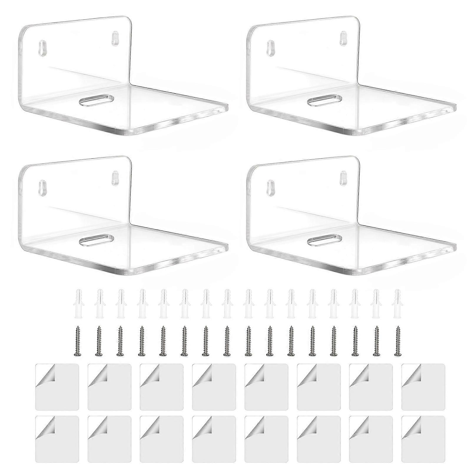 Set Of 4 Decorative Window Shelves Organizers For Plant Techs Gadgets Home Interior Design Upgrade Multicolor