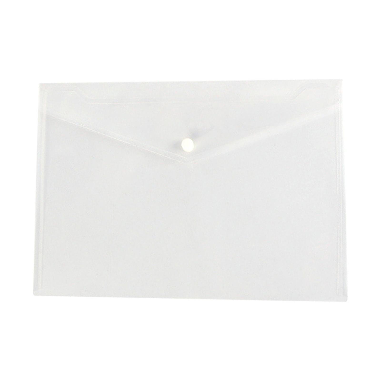 One plastic envelope, plastic folder for documents, polyethylene folder with snap closure, 5 colors, A4 size, letter paper size, suitable