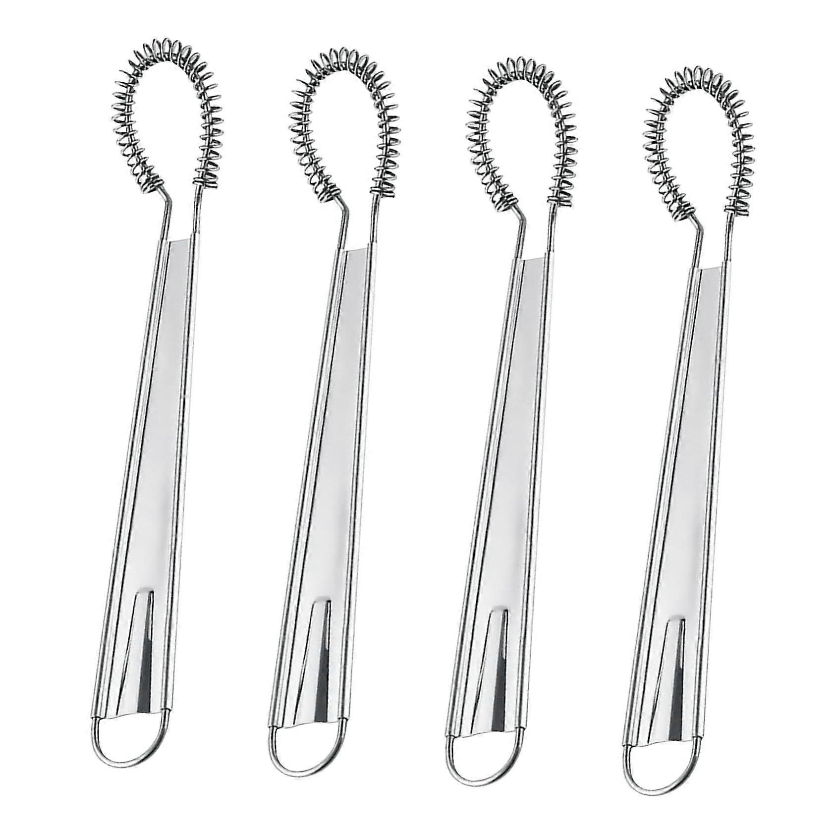 4 Pcs Stainless Steel Egg Whisk Set Handheld Spring Coil Mixer for Baking Sauces Cream Batter