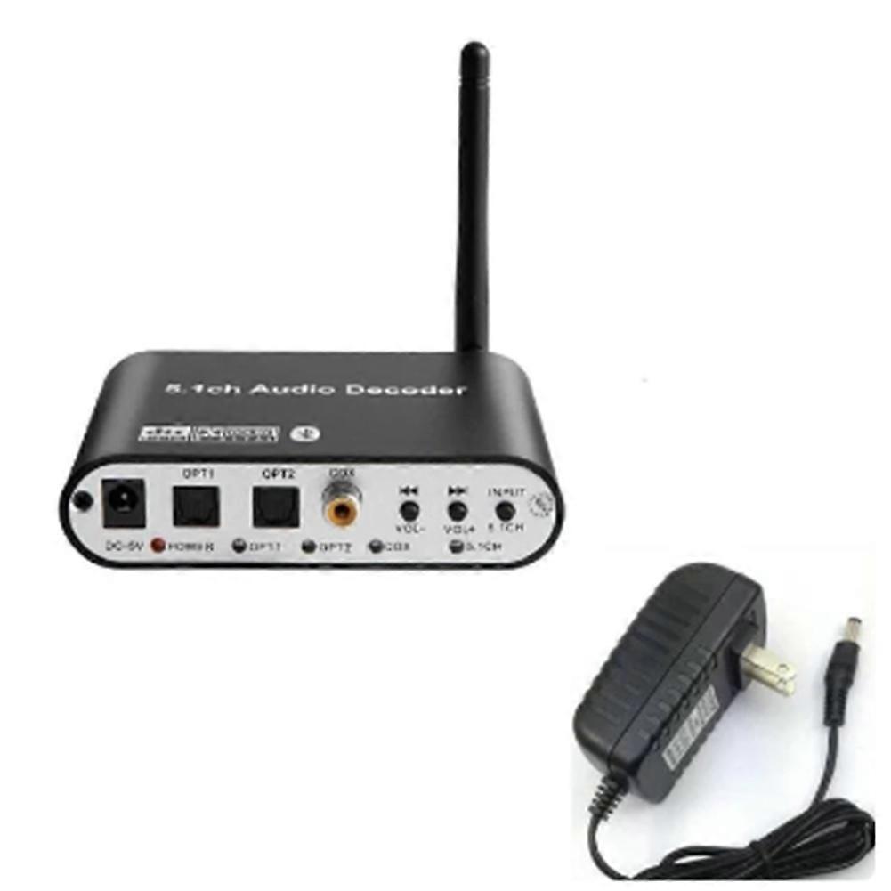 Digital 5.1 Audio Decoder DTS/AC3 Audio Converter Gear LPCM to 5.1 Analog Sound Audio Adapter Amplifier(B) US Plug