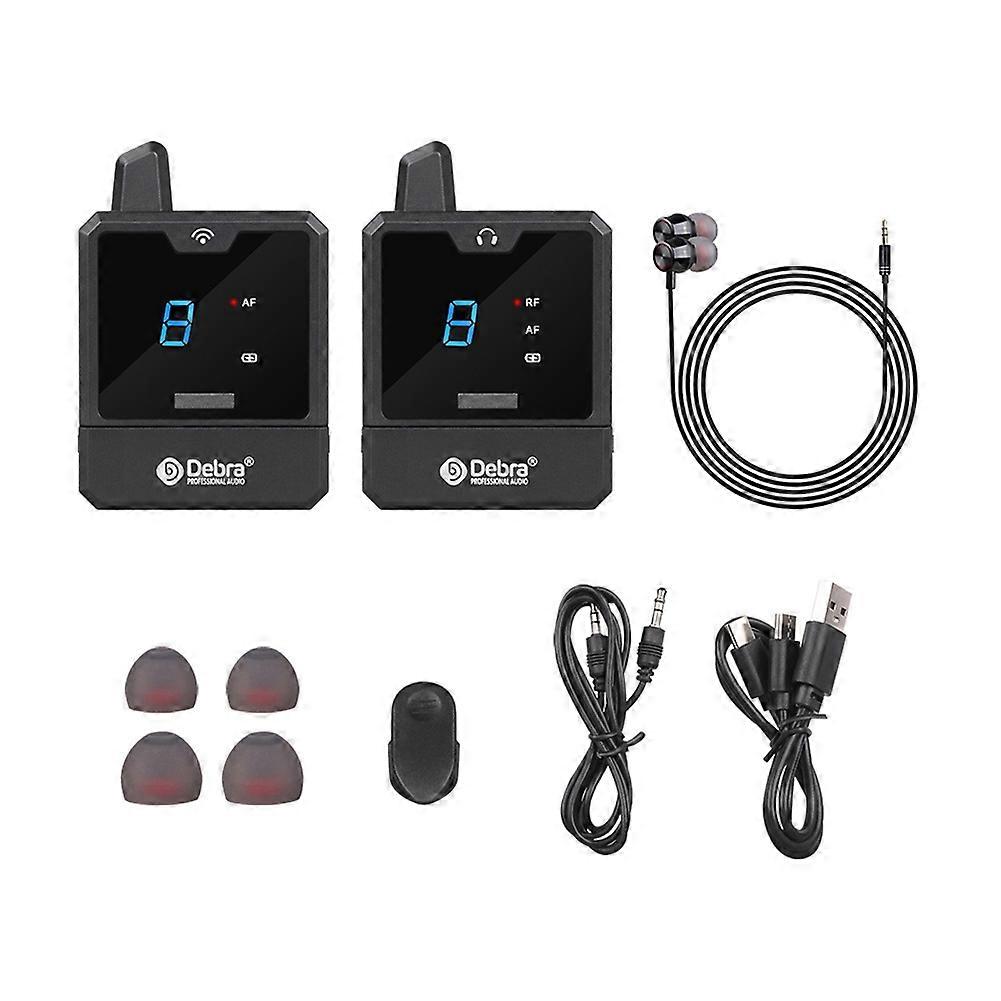 DEBRA PROFESSIONAL AUDIO Wireless In-Ear Monitor System Audio-Mini UHF Rechargeable Portable for Music Audio Monitoring Live