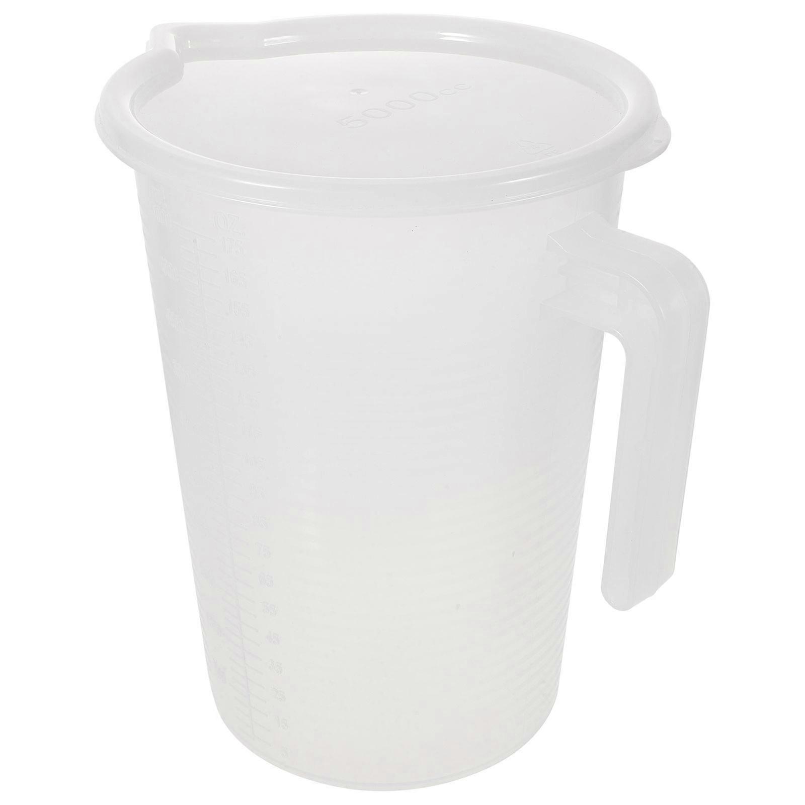 Plastic Measuring Jug with Cap Milk Measuring Pitcher Large Capacity Measuring Cup