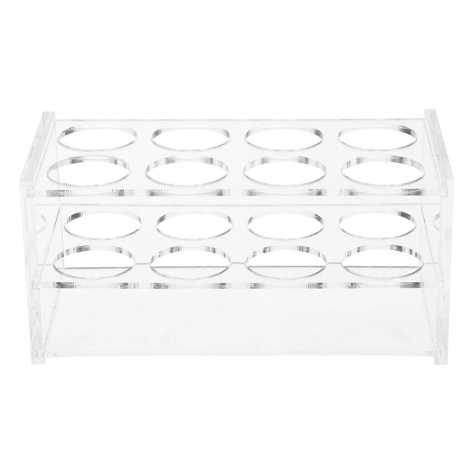 Transparent Test Tube Rack Acrylic Material for Lab Use with 8 Holes