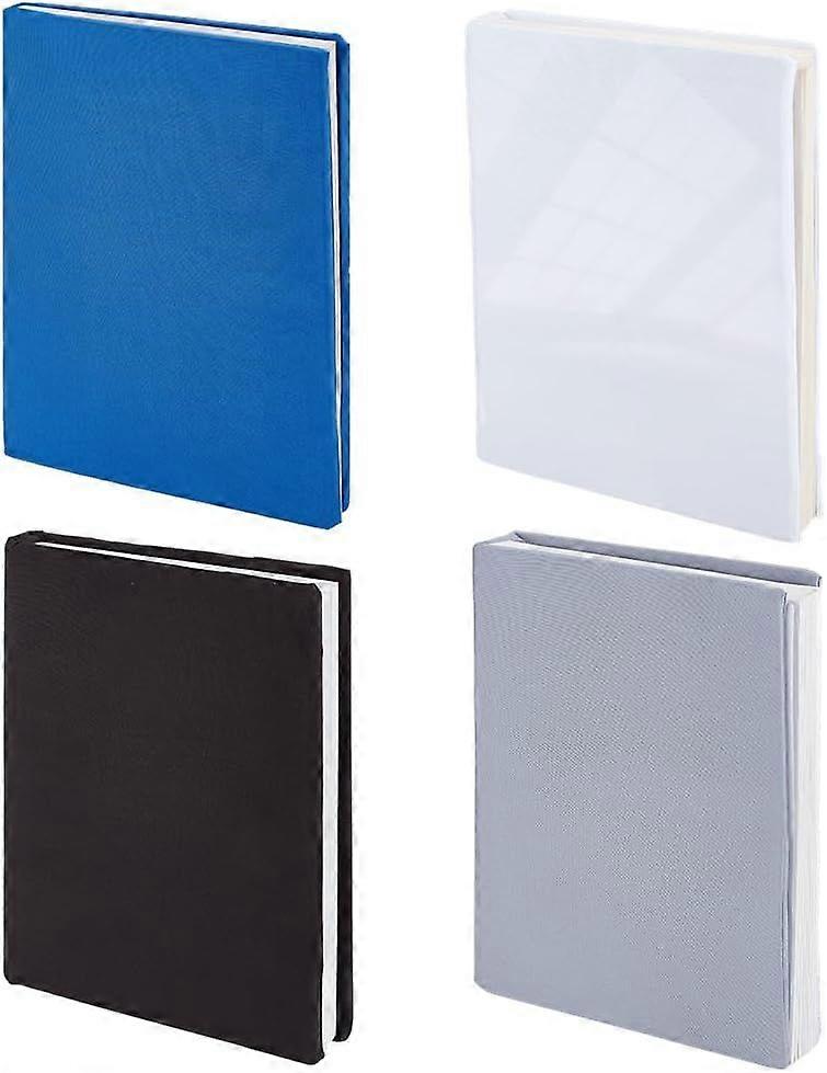 4 Colors Stretchable Book Cover Elastic Book Cloth Protector Notebook Wraps Suitable for Most Hardcover Books Jackets Classroom Student Teacher Reusab
