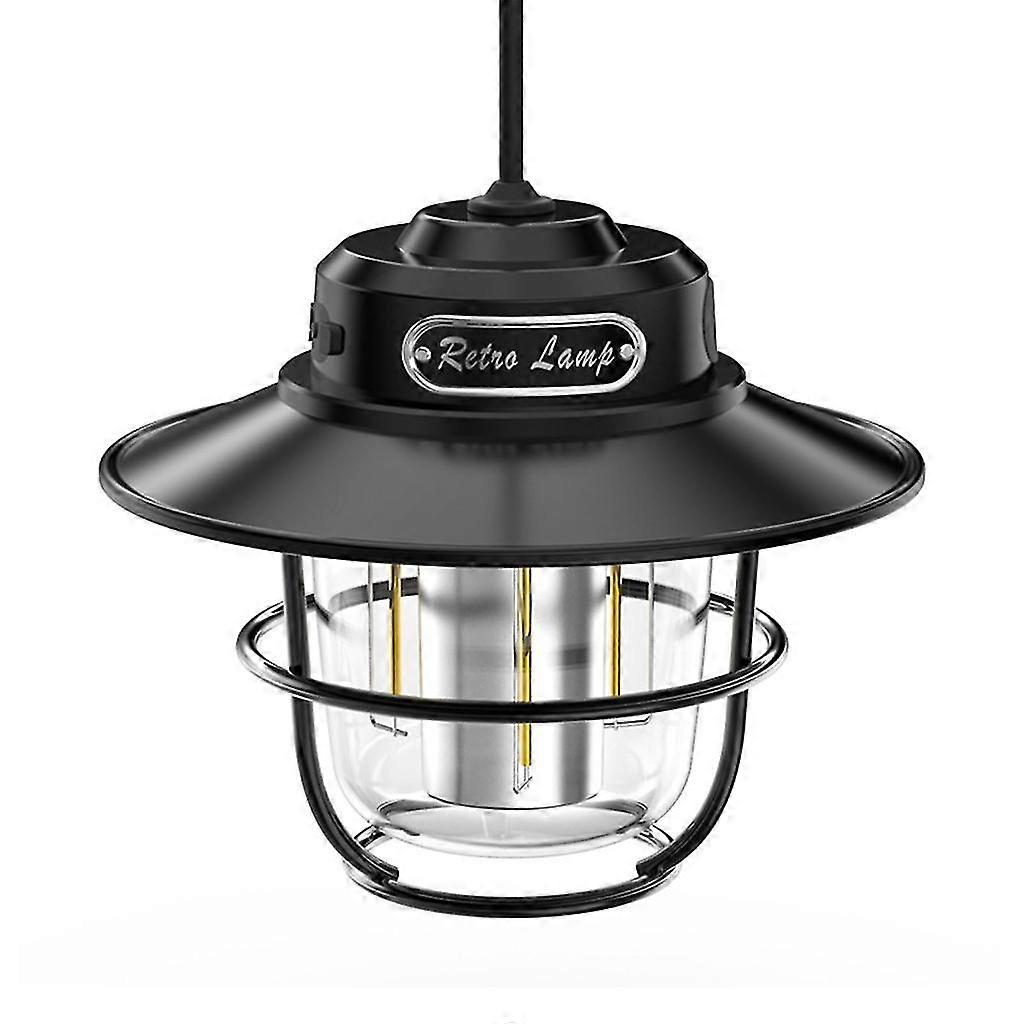 Camping Lights Camping Lanterns Black Rechargeable Tent Lantern ABS Material