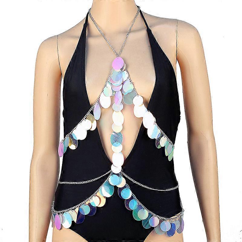 Festival Women Sequin Body Chain Waist Sexy Belly Dance Chain Body Jewelry