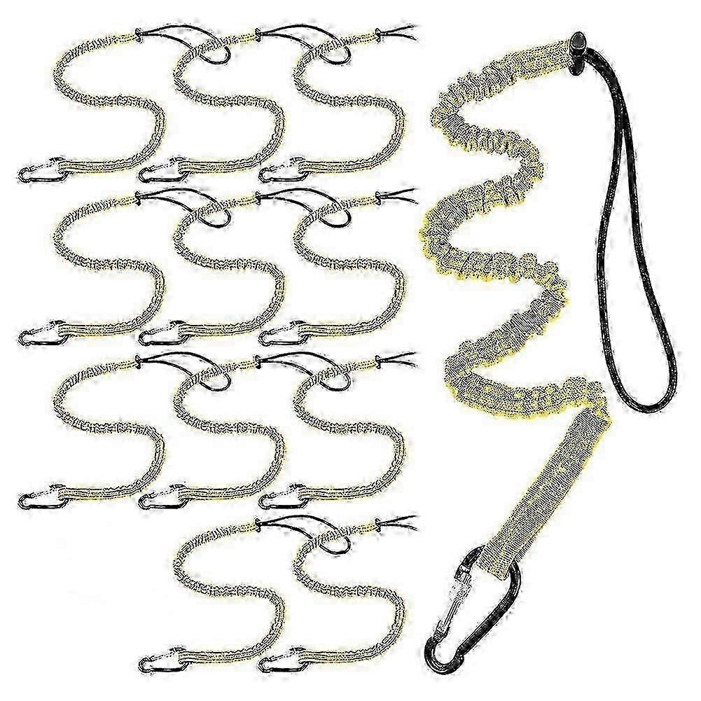12 Pack Tool Lanyard with Single Metal Buckle and Loop End Yellow-Good