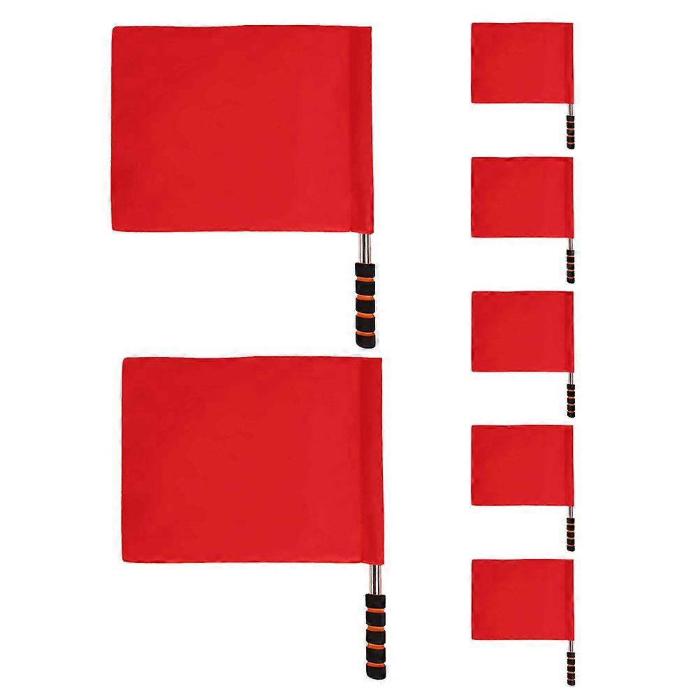 Volleyball Linesman Flags Stainless Steel And Sponge Handle Quick Deployment For Community Events 7Pcs
