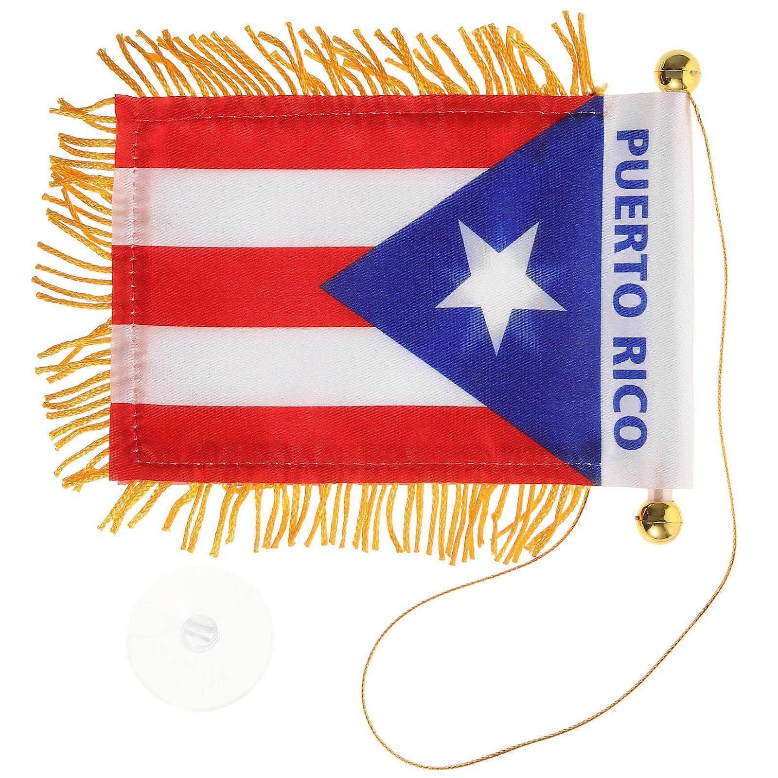 Flag Hanging Ornament for Car Rearview Mirror with Tassels