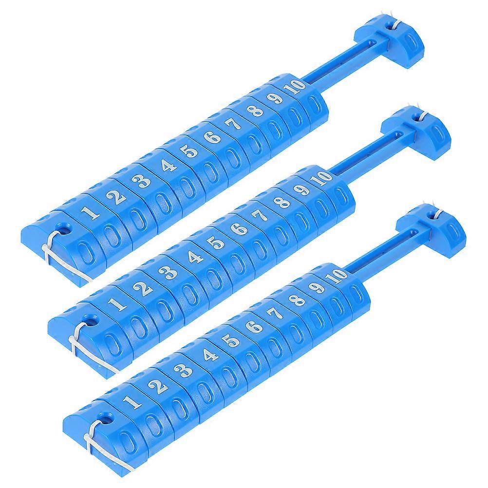 Blue Plastic Table Soccer Score Counters for Foosball 15Pcs Set