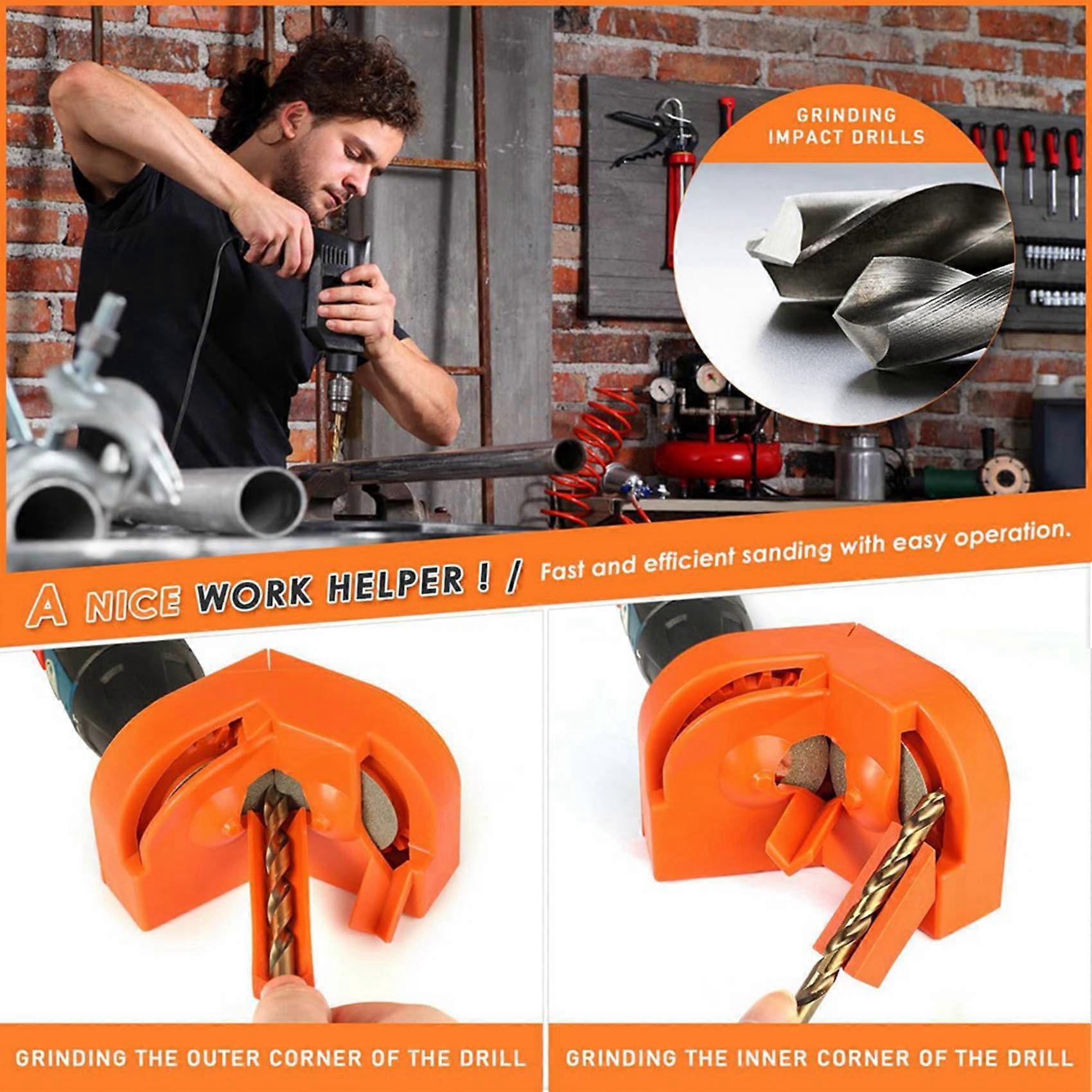 3X Multipurpose Drill Bit Grinding Sharpener,Electric Drill Bit Sharpener for All Bits Drill Grinder Grinding Tool