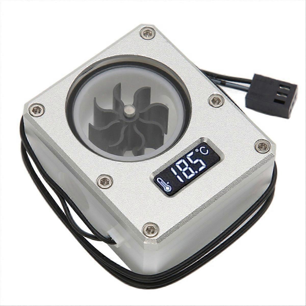 PC Water Cooling Flow Meter Indicator 12V Small 3pin Silver
