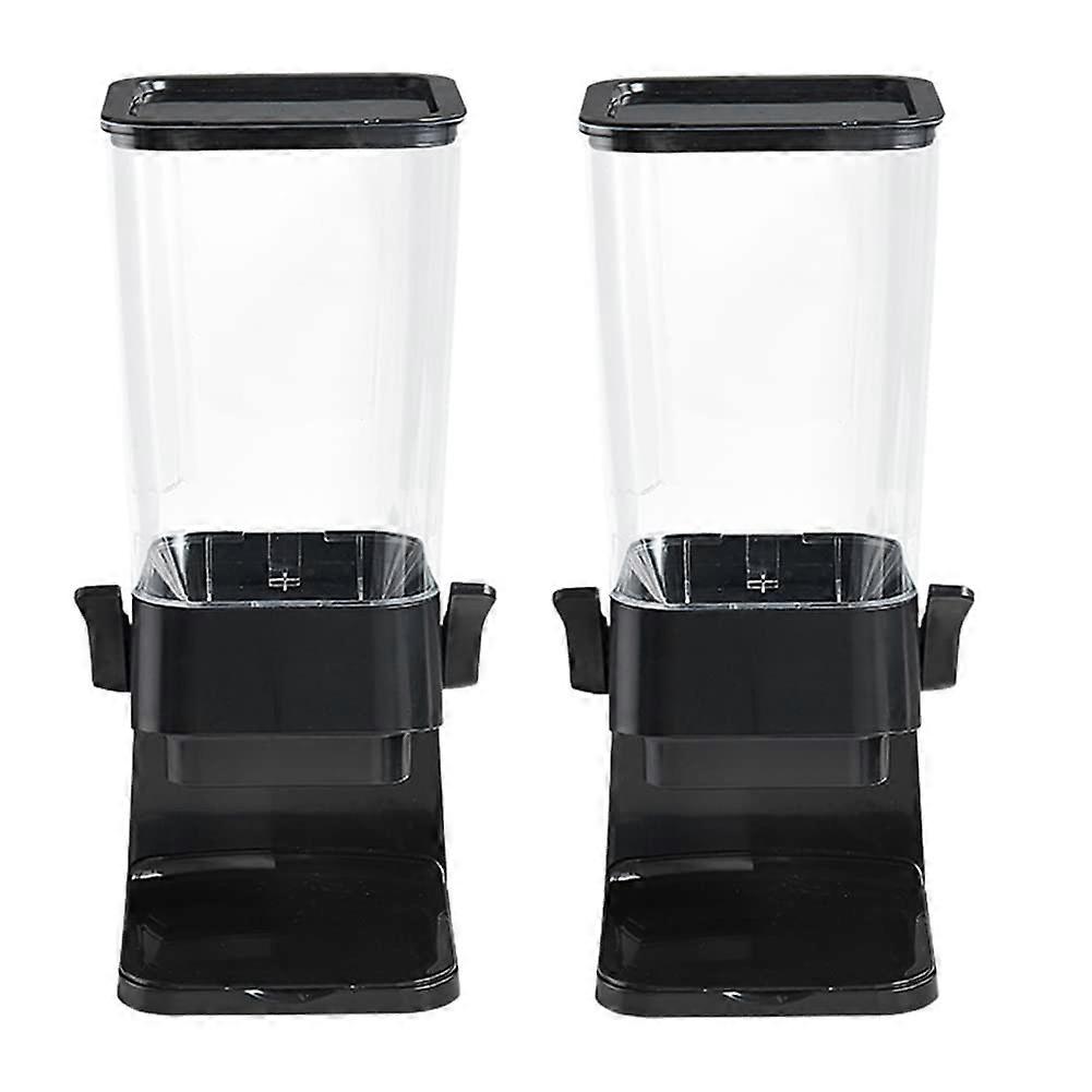 2PCS Black Countertop Dispenser Container for Candy, Snacks, and Treats, Durable and Stylish Design