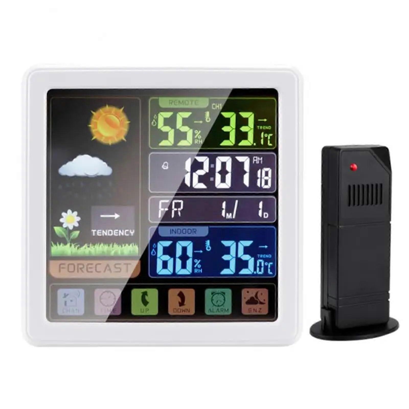 Wireless Weather Station with FourLevel Forecast, USB Charging, and Indoor Outdoor Thermometer