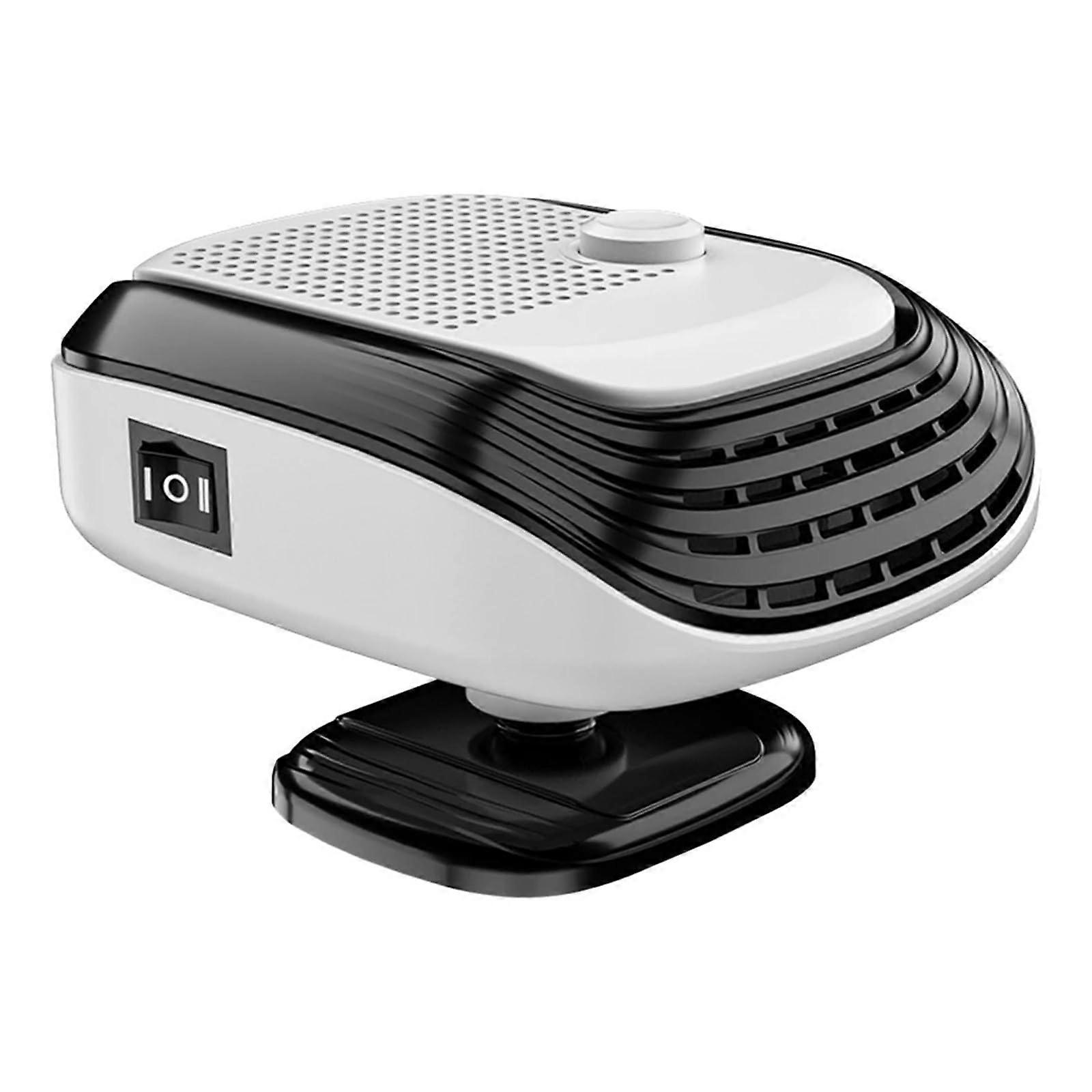 Car Heater Defroster with Dual Heating Cooling, 12V 24V Portable Windshield Fan, 360° Rotation