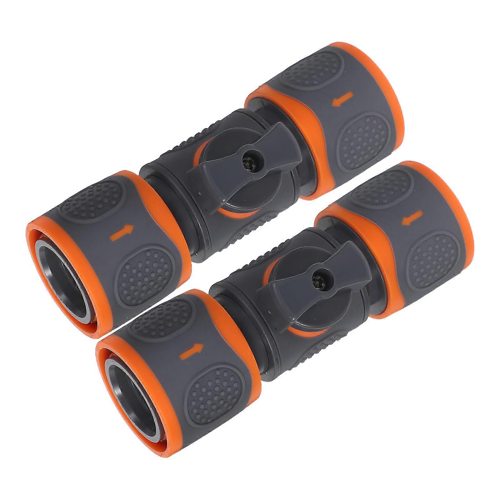 Water Hose Connector ABS Adapter for Hose Connect 2Pcs with Adjustable Valve