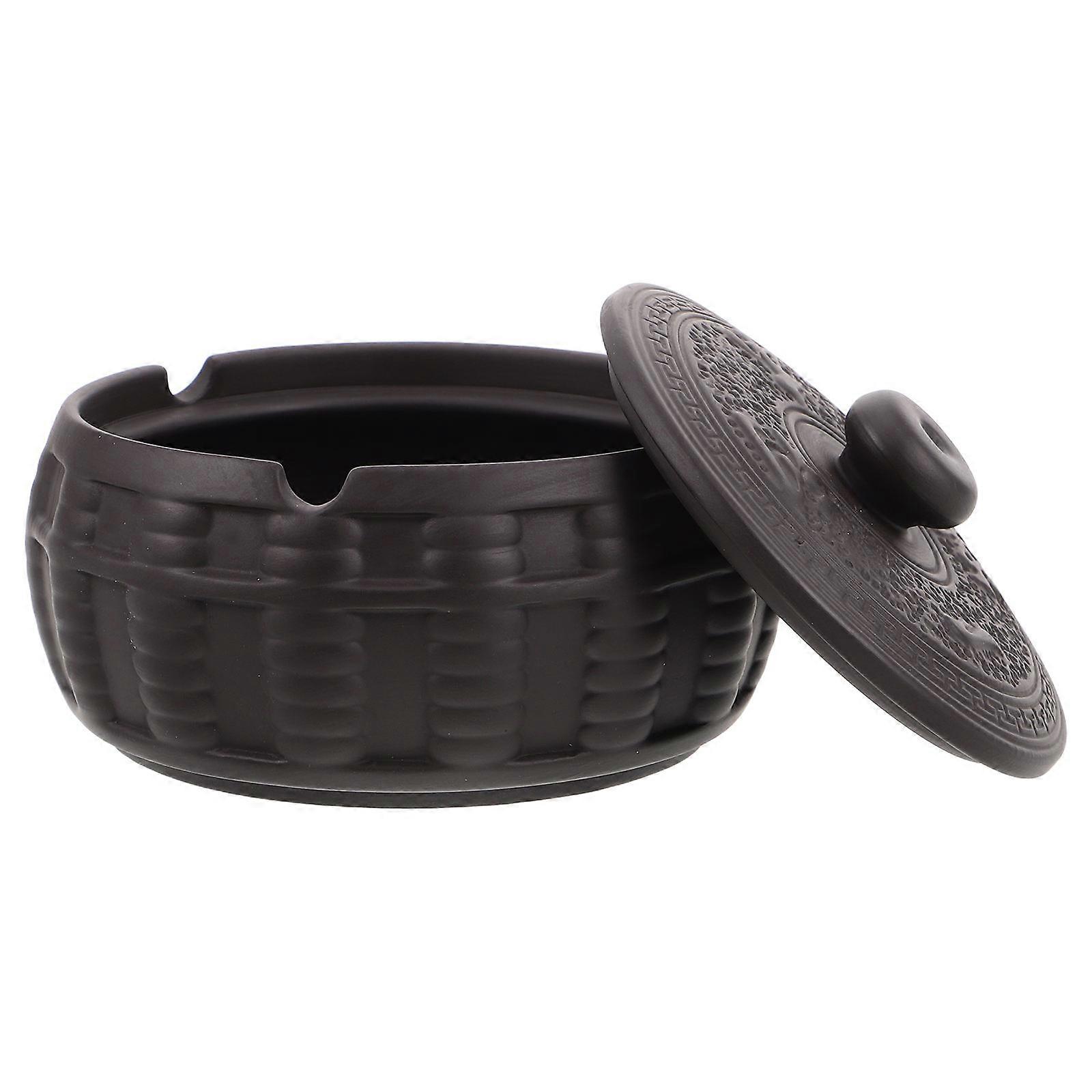 Vintage Ceramic Ashtray Windproof Ash Holder for Home Or Office