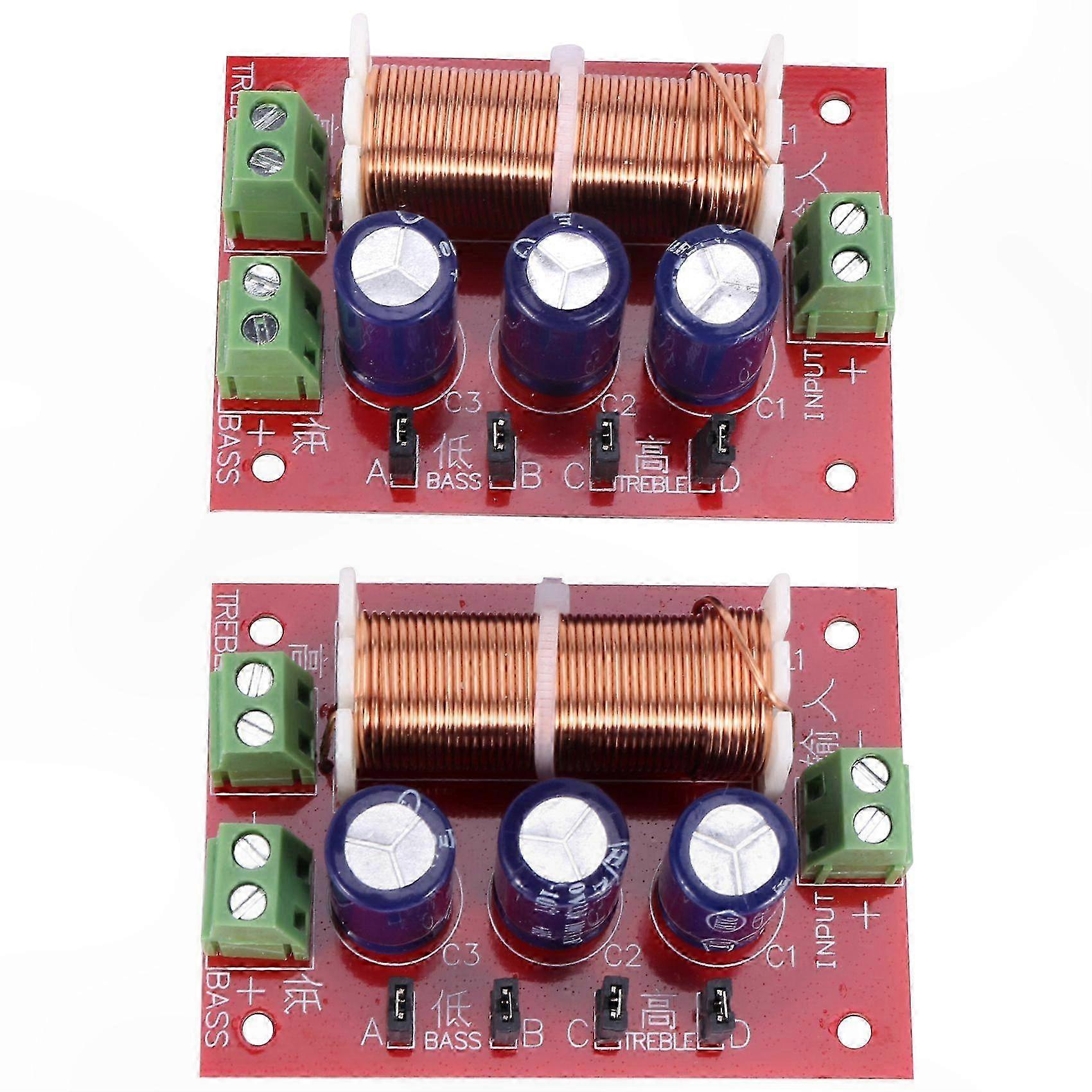 2-Way o Crossover 400W Pair Tweeter Bass Frequency Divider for Speakers