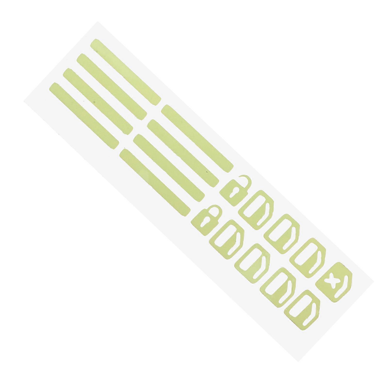 Glowing Car Decals Car Button Stickers for Interior Use 2Sets Green