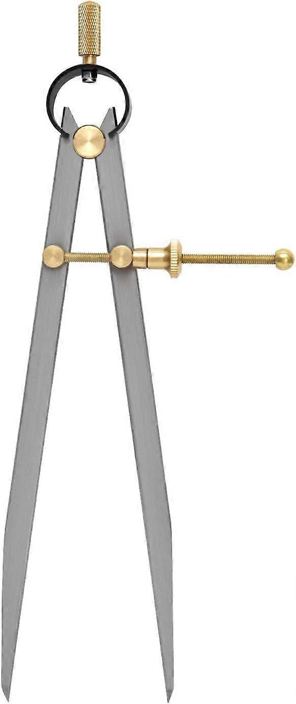 Dry-point compass, wing divider, Macaron leather spacing gauge edge support