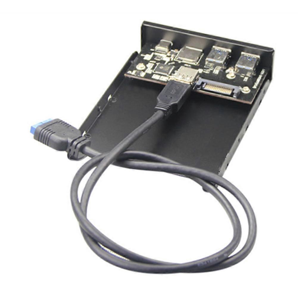 USB 3.0 Micro-SD/TF Flash 3.5 Internal Card Reader USB-C Type-C Front Panel Dual USB 3.0 Port Floppy Hub for 3.5in Open