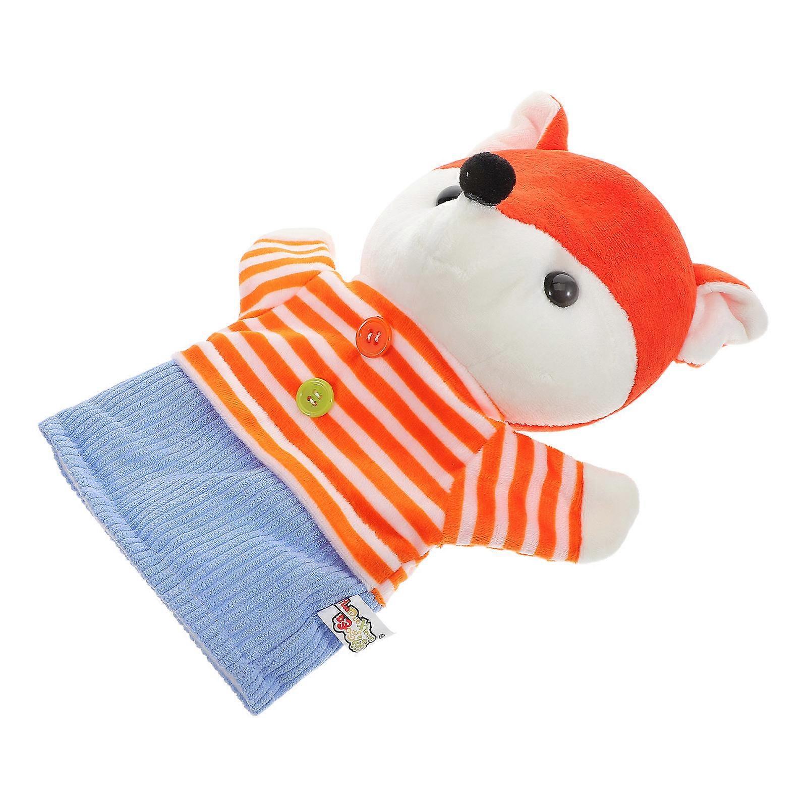 Fox Hand Puppets for Educational Play Plush Animal Hand Puppet