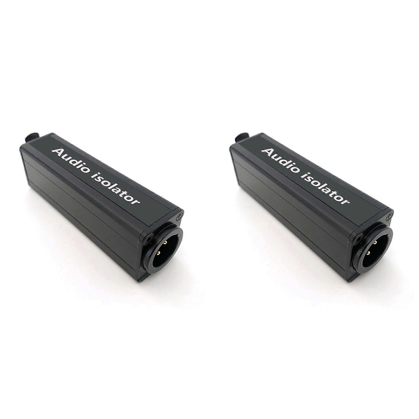 2X Mono Common Ground Audio Isolator Acoustic Noise Filtering to Eliminate Current Sound Permalloy Isolation