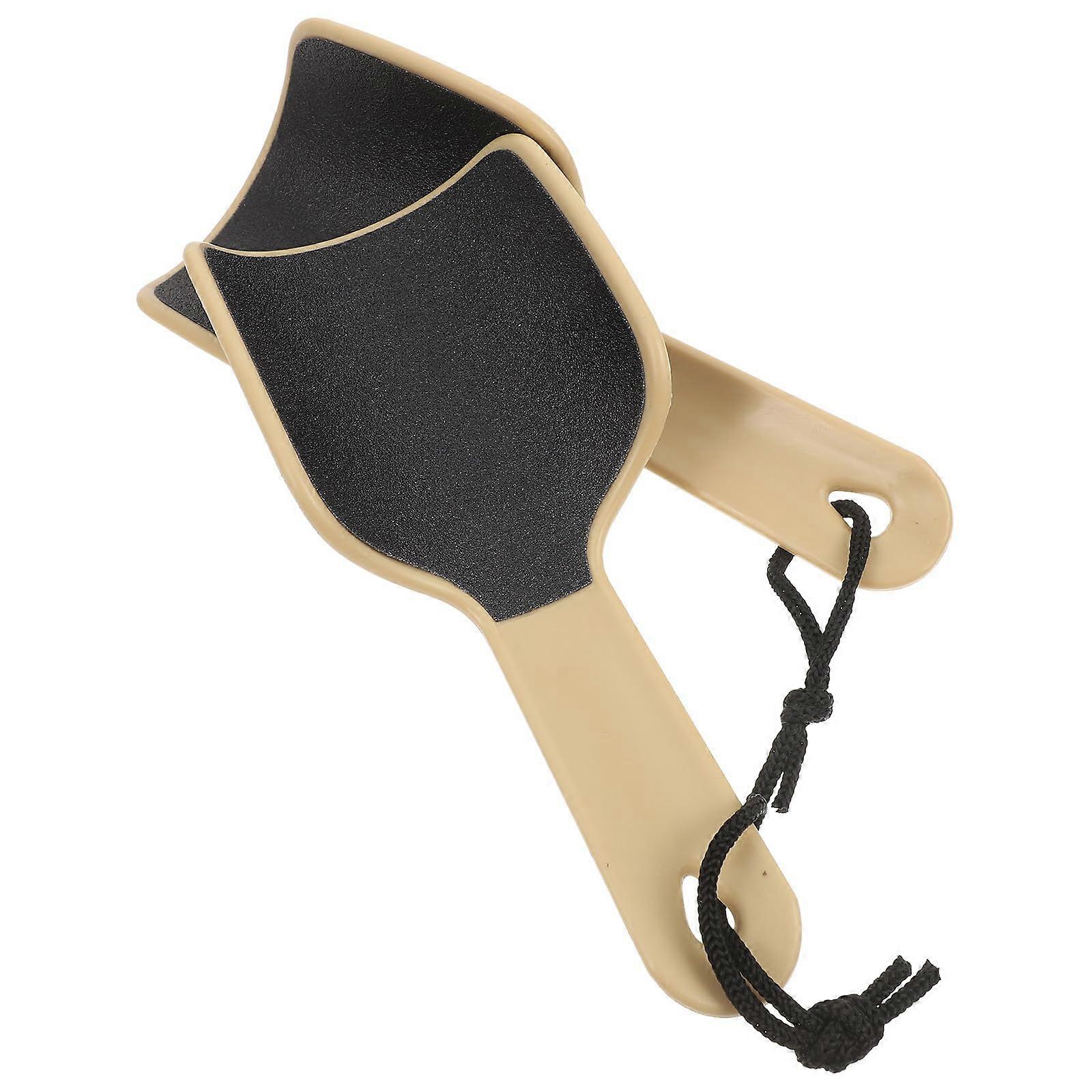 2pcs DoubleSided Foot File Callus Remover with Ergonomic Handle for Hard Skin and Travel Use